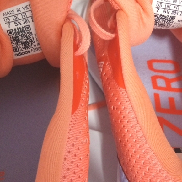 ADIZERO CORAL FUSION ORANGE PEACH WHITE CROSS TRAINER RUNNING SHOES SIZE 7 NWT - Picture 9 of 9